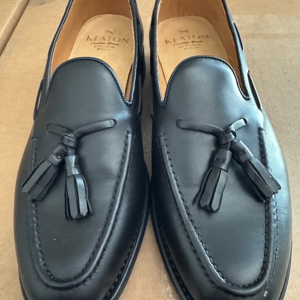 Black Tassel Men's Loafers